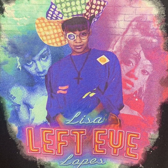 Rare HTF Cross Colours Lisa Lopes TLC Left Eye Graphic Tee NWOT - Picture 5 of 6